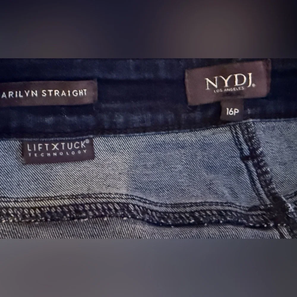 NYDJ Jeans Marilyn Straight Lift Xtuck Womens Blue Mid Rise. 16P - Picture 6 of 9
